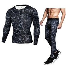 Running Sets Compression T-Shirt Clothing Long Sleeve T Shirt + Leggings Fitness Quick Dry Crossfit Suits