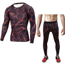 Running Sets Compression T-Shirt Clothing Long Sleeve T Shirt + Leggings Fitness Quick Dry Crossfit Suits
