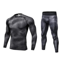Fitness Tight Sport Suit Men Long Sleeve Shirt +Pant Men's Running Set Compression Gym Clothing Quick Dry Men's Sportswear