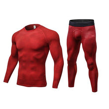 Fitness Tight Sport Suit Men Long Sleeve Shirt +Pant Men's Running Set Compression Gym Clothing Quick Dry Men's Sportswear