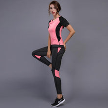 2 Pieces Women Yoga Set Fitness Gym Clothes Running Tennis Shirt+Pants Yoga Leggings Jogging Workout Sport Suit