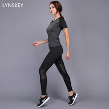 Sexy Yoga Set Women Fitness Running Shirt+Pants Breathable Gym Workout Clothes Compressed Yoga Leggings Sport Suit
