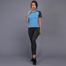 Sexy Yoga Set Women Fitness Running Shirt+Pants Breathable Gym Workout Clothes Compressed Yoga Leggings Sport Suit