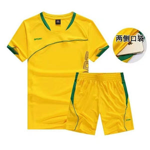 2 pieces Running Sets Men Kids Sportswear Short sleeve Clothes Fitness Basketball tennis Soccer Gym Clothing Sports Suits