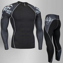 BEST NEW Mens Compression Set Running Tights Workout Fitness Training Tracksuit Long Sleeves