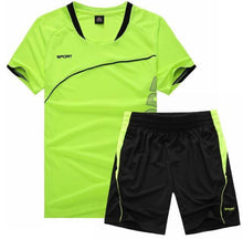 Men Running Suit Short Sleeve kits Basketball Training Tracksuit Quick Dry Loose T-shirt Sports Gym Fitness Exercise Clothing