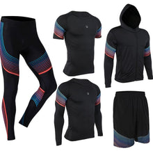 Men's Run set Fitness Suit Gym Wicking Compression Jogging sports tracksuits running sportswear