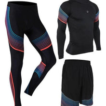 Men's Run set Fitness Suit Gym Wicking Compression Jogging sports tracksuits running sportswear