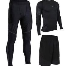 Men's Run set Fitness Suit Gym Wicking Compression Jogging sports tracksuits running sportswear