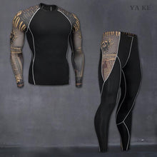 Fitness suit long-sleeved tights men's quick training sports stretch running fitness clothes