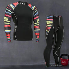 Fitness suit long-sleeved tights men's quick training sports stretch running fitness clothes