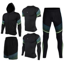 Sports Suit Men's Running Compression Tights Set Fitness Basketball Workout Jogging Suits Gym Sportswear 2-5pcs